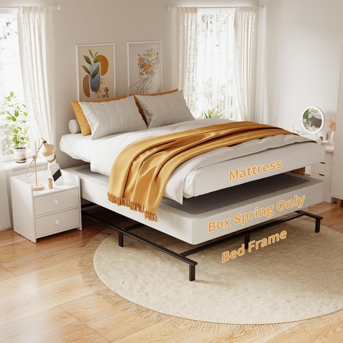 Metal box spring bed frame - spring,