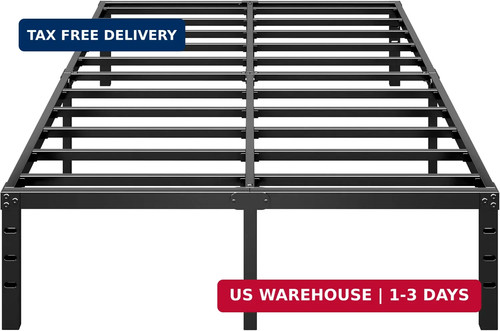 Metal platform bed frame - bed, 12
