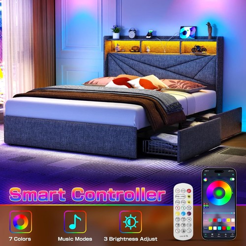 King size bed frame with - frame,
