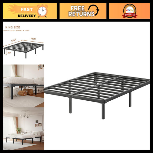 King size metal platform - king,