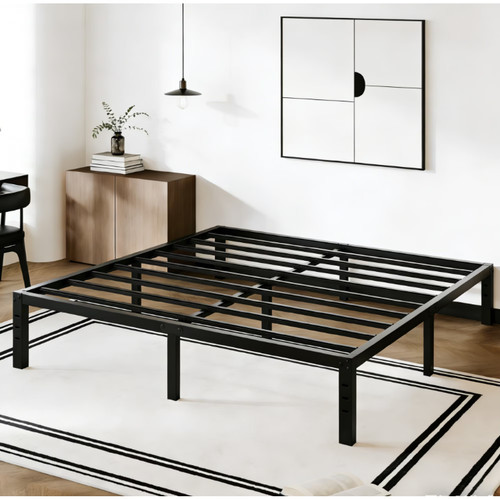 King metal bed frame - bed,